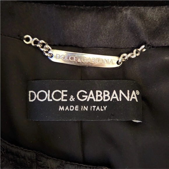 DOLCE & GABBANA Black Suit Blazer Skirt Suit Set VINTAGE - Picture 3 of 13